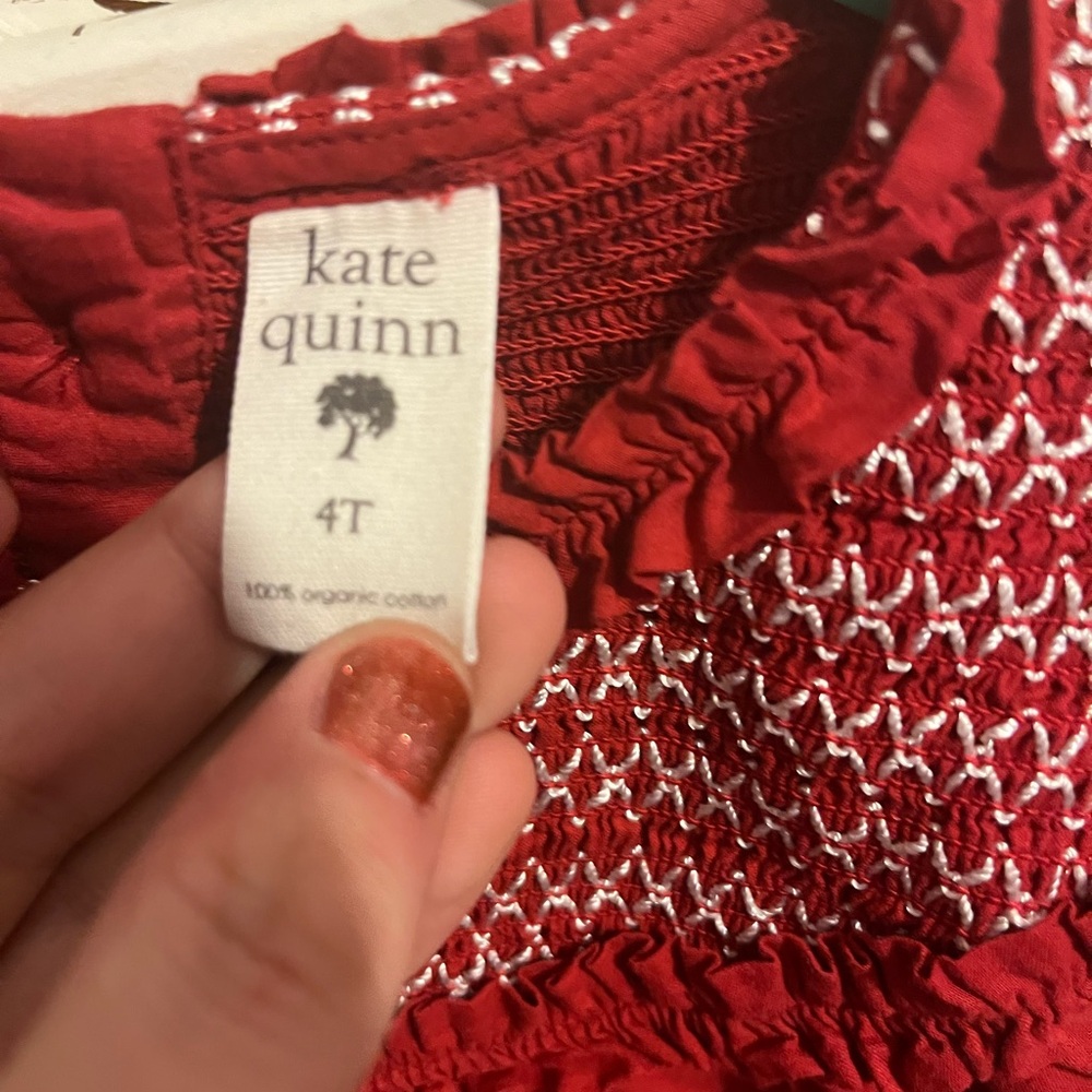 Kate Quinn Size 4t Red Blouse - Picture 2 of 2